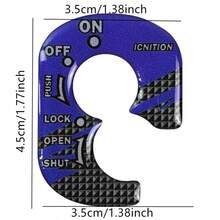 3D Motorcycle PVC Ignition Switch Key Lock Cover Motorbike Stickers Accessories - A - View 2