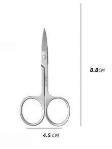 1pc Russian Style Nail Clippers, Ultra-Fine Curved Tip Precision Pointed Trimming Scissors, Cuticle Trimmer, Eyebrow & Eyelash Trimmer - Multicolor - View 5