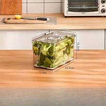 Household multifunctional timed refrigerator storage box food grade household timed refrigerator storage box PET - weiß - Übersicht 9