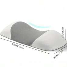 Multifunctional Color-Matched Waist Support Cushion, Comfortable Mattress, Soft Memory Foam Pillow, Back Support Pillow, Wave-Shaped Lumbar Pillow, Machine Washable Fabric Cover - Lumbar Pillow - View 7