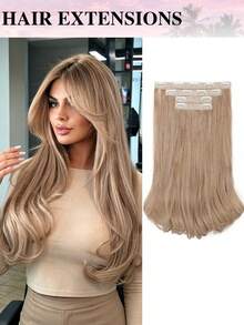 4pcs/Set 14-Inch Short Layered Clip-In Hair Extensions, Invisible Lace Hairpieces, Natural Soft Synthetic Material, For Women, Halloween - Multicolor - View 22