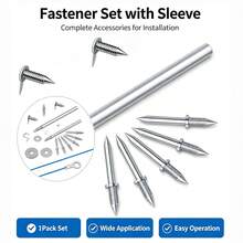 100pcs 200pcs Invisible Baseboard Double-Head Nails Set, Self-Tapping Double-Head Nails With Installation Sleeve, For Baseboard And Wood Trim Installation - Seamless Nail - View 4