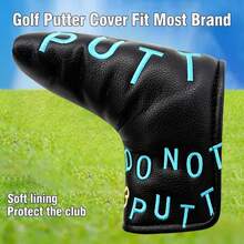 Funda para cabeza de palo de golf, funda para putter de golf; accesorios de golf; material duradero adecuado para sus mejores palos de golf - Negro - Ver 2
