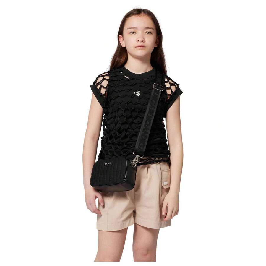 DKNY شورتات فتاة صغيرة - بيج - مشاهدة 1