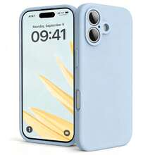 Liquid Silicone Camera Protection Soft Rubber Phone Case With Microfiber Lining, Shockproof Protective Phone Cover Compatible With Iphone 18 Pro 18 Pro Max, Compatible With IPhone 17 Pro Max 16 Pro Max 15 13 14 Plus 11 12 Mini XS Max 7 8 Plus SE 2020 SE 2022 6 Plus 6S, Back To School Gift For Friends - Sky Blue - View 11