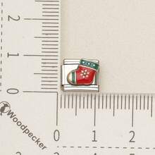 1PC Christmas Enamel Italian Charm Links, Santa Tree Snowman Reindeer DIY Charms, Stainless Steel 9mm Module Bracelet Accessories For Holiday Jewelry - Christmas Theme - View 20