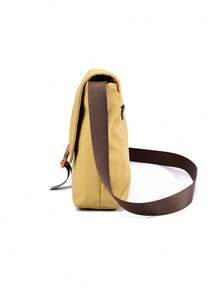 Black Minimalist Flip Shoulder Crossbody Bag, Lightweight Nylon Material,Suitable For Daily Travel, Can Hold Books,Tablets,Single Shoulder Mailman Bag - Multicolor - View 10