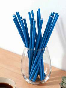 10/100/200pcs Pure Black Paper Straws, Candy Support Sticks, Suitable For Cocktails, Birthdays, Barbecues, Graduations, Back To School, Party Supplies, Christmas And Other Occasions - View 20
