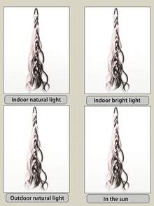 Synthetic Braid Ponytail Messy Double Fried Dough Twists Braid Tipping Atmosphere Silk Braided Colorful Boxing Braid Suitable Fo - Multicolor - View 5