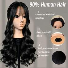 Mannequin Head Human Hair For Cosmetology - Manikin Head With Hair For Styling Practice, Manikin Practice Head Hairdresser With Free Clamp Holder - View 4