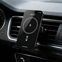 15W Fast Wireless Charging Car Phone Holder With Magnetic Mount, Car Navigation Charger, Supports Wireless Charging And Magnetic Function, Includes Magnetic Ring And Data Cable Holder, Perfect Digital Gift For Friends - Car Wireless Charger - View 3