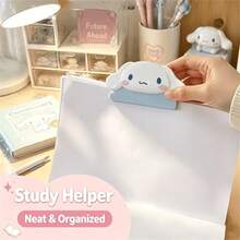 Hasbro 1 cái kẹp lò xo đa năng Sanrio Hello Kitty Kuromi My Melody Cinnamoroll hoạt hình dễ thương, kẹp chắc chắn cho túi đồ ăn vặt và sách giấy, kẹp lưu trữ nhà bếp gia đình, phù hợp sắp xếp hồ sơ ghi chú ảnh trên bàn làm việc, văn phòng phẩm - Thư mục - Xem 3