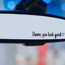 "Wow, You're So Handsome!" Humorous Inspirational Car Rearview Mirror Sticker, Suitable For Cars, Laptops, Trucks, Motorcycles, Computers And Phones. - A - View 9