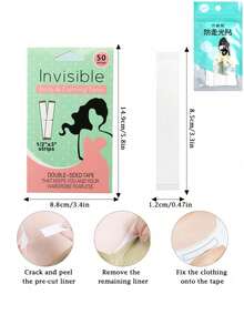 36/72/180/360pcs Transparent Anti-Slip Pads, Suitable For Shirt Collar, Women's Lingerie And Underwear Anti-Slip, Invisible Grip Seamless Adhesive Pads - Multicolor - View 10