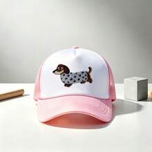 1pc Unisex Dog Print Fun Sponge Mesh Trucker Hat Baseball Cap , Suitable For Daily Use, Travel, Hiking, Mountain Climbing, Beach Vacations - Multi-color - View 5