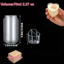 50/20/10pcs Heart-Shaped Transparent Dessert Cups, 70ml/2.4oz, Multi-Purpose Dessert Cups For Frozen Cakes, Appetizers, Cakes, Ice Cream, Yogurt, Pudding, Serving And Tasting, Reusable, Perfect For Parties, Birthdays, Weddings And Holidays - Clear Heart-shaped Cup - View 5