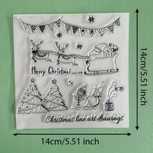 Snowflake Christmas Ornament Clear Silicone Stamp,Winter Holiday Decor Transparent Rubber Seal For Card Making Scrapbook Journal DIY Craft Stamp - SD-2 - View 8