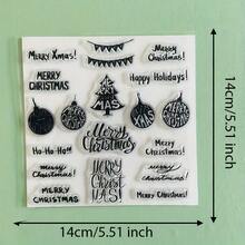 Snowflake Christmas Ornament Clear Silicone Stamp,Winter Holiday Decor Transparent Rubber Seal For Card Making Scrapbook Journal DIY Craft Stamp - SD-2 - View 18