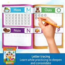 French Language Learning Activity Workbook, 2 Books Set, Letter And Number Tracing Book For Writing Training - Multicolor - View 4