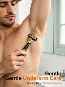 Set de afeitadora manual para hombres, mango antideslizante con patrón de dragón, 1 mango de afeitadora + 18 hojas de repuesto, afeitadora de 6 capas con hoja afilada para afeitado diario de barba para hombres - A - Ver 4