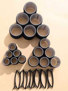 52pcs/Set Large Size Hair Rollers With Clips, Self-Gripping Curler Suitable For Long/Medium/Short Hair And Bangs, DIY Hair Curling Tool (Includes 36pcs Large Roller Tubes +16pcs Clips) - Multicolor - View 17