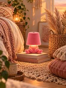 Adorable Character Night Light USB Rechargeable Touch Table Lamp 3 Color Modes Portable Bedside Lamp For Bedroom Desk Living Room Decor - Multi-color light - View 3