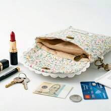 Women's Coin Purse, Pastoral-Style Sanitary Pad Storage Pouch, Lipstick/Makeup Bag, And Floral Multifunctional Portable Pouch For Small Items. - Multicolor - View 4