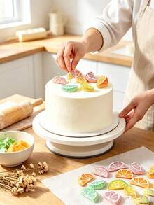 Lemon Slice Silicone Mold Fruit Shape, Fondant Chocolate Candy Cake Decoration Tool, Resin Clay DIY Baking Tray, Non-Stick Easy To Clean Reusable Kitchen Baking Supplies - Beige - View 5