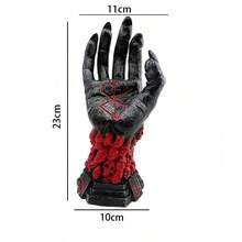 1件萬聖節惡魔死神斷手展示架，嘉年華幽靈手展示架，惡搞逼真道具展示配件，亞當之手幽靈手，節日派對場景裝飾配件 - 惡魔斷手擺件 - 查看 3