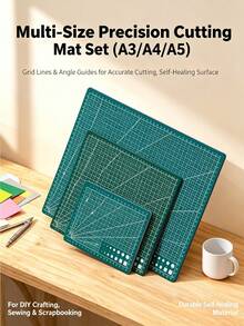A3/A4/A5 Cutting Tools, A3/A4 Cutting Mat For Educational Tools, Art Carving Knife Board, Clay Cutting Board For Exams,Non-Slip Grid Rulers, Suitable For Craft Materials, Multi-Purpose Craft Cutting Mat, Self-Healing Art Carving Board Cutting Board - Multicolor - View 4