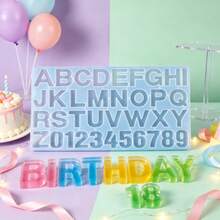 26 Alphabet & Number Silicone Molds, High Gloss Resin Casting Molds, Suitable For DIY Crystal Pendants, Keychains, Jewelry, Birthday & Holiday Gifts, Handmade Jewelry - A - View 2