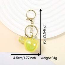 Korean Dongdaemun Colorful Resin Apple Keychain Cute Bag Pendant Fashion Versatile Keychain Wholesale - Multicolor - View 2