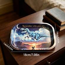 Cabin puff 1pc Funny Dinosaur Rooster Rolling Tray, Exciting Rolling Tool, Ideal Holiday Gift - Print - View 6