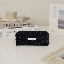 Vintage Small Floral Polka Dot Pencil Case, Large Capacity Storage Bag, Wash Bag, Convenient Carrying Makeup Bag, Suitable For Commuting, Travel, Vacation, Cosmetics, Makeup Brush, Lipstick Storage, Makeup Bag - Multicolor - View 13