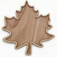 Wooden Maple Leaf Tray, Autumn Fallen Leaf Design, Suitable For Thanksgiving, Halloween, Autumn Party, Daily Home Decor - Multicolor - View 6