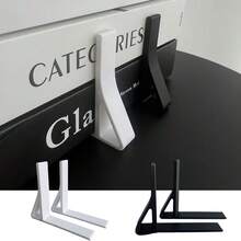 2pcs 3D Printed Plastic L-Shaped Bookends, Minimalist Style Desktop Bookshelf Organizer, Suitable For Organizing Books On Office Desk Or Bookshelf - One Size Fits All - View 1