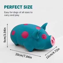 1pc Interactive Sound Pig Dog Toy, Suitable For Small And Medium Dogs, Spotted Chew Toy, Relieves Stress And Provides Mental Stimulation, Suitable For Indoor And Outdoor Retrieval And Training, Blue, Pink - Multicolor - View 2