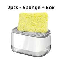1/2pcs Countertop Soap Dispenser Box Sponge Drainage Storage Integrated Design Kitchen Dish Soap Dispenser Anti-Overflow Liquid Container Minimalist Kitchen Decor Home Practical Gift Premium Choice - Multicolor - View 14