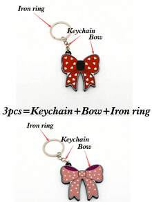 2pcs Cute Bow-Shaped Can Opener Keychain, Portable Soda Beer Pull Tab Opener, Mini Beverage Bottle Opener, Sweet Bow Pendant, Multi-Functional Home Camping Tool, Cute Gift For Girls And Friends - Multicolor - View 11