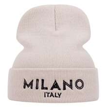 1pc Letter Embroidered Beanie Hat, Autumn/Winter Unisex Outdoor Skiing Knit Cap, Fashion Hip-Hop Pom Pom Hat - Multicolor - View 5