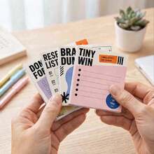 4-Pack 200 Sheets High-Efficiency Sticky Notes 75x75mm (3x3 Inch) Brainstorming "Don't Forget" "Small Achievement" "Reset" Checklist Memo Pads Self-Adhesive Reminder Notes For Office, School, Work, Desk - one-size - View 12