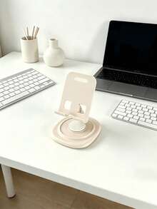 Adjustable Desktop Phone Stand, 360° Rotatable Folding Tablet Holder, Universal Desktop Stand Compatible With Smartphones And Tablets - Multicolor - View 4