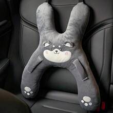 1 buah Bantal Mobil Mewah Multifungsi dan Bantal Penopang Leher Bergambar Hewan Kartun, Ideal untuk Perjalanan dan Istirahat - MultiWarna - View 2