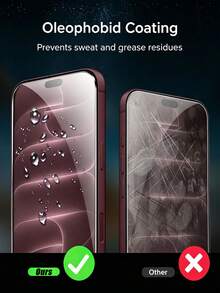 3 عبوات [2026 جديد] واقي شاشة زجاجي مقسى 9H متوافق مع آيفون Duo/18 PRO/18 Pro Max (6.9 بوصة)، شفاف عالي الدقة، مقاوم للخدش، مقاوم للبصمات، مقاوم للكسر، خالي من الفقاعات، سهل التركيب، متوافق مع الحافظات، هدية عيد ميلاد للأصدقاء والعائلة - شفاف - مشاهدة 6