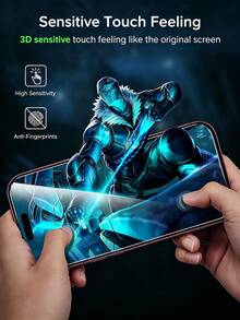 3 عبوات [2026 جديد] واقي شاشة زجاجي مقسى 9H متوافق مع آيفون Duo/18 PRO/18 Pro Max (6.9 بوصة)، شفاف عالي الدقة، مقاوم للخدش، مقاوم للبصمات، مقاوم للكسر، خالي من الفقاعات، سهل التركيب، متوافق مع الحافظات، هدية عيد ميلاد للأصدقاء والعائلة - شفاف - مشاهدة 5