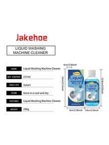 Deep Cleaning Washing Machine Liquid Cleaner | Powerful Drum Stain Remover & Deodorizer, Anti-Mold Washing Machine Descaler, Suitable For Front-Load And Top-Load Home Washing Machines, Multi-Purpose Laundry Care - Multiple Forms - View 2