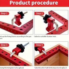 7PCS 90 Degree Woodworking Corner Clamp Set, Adjustable Right Angle Positioning Clamps With Multi-Hole Design, Woodworking Clamping Jig For Cabinets, Drawers, Picture Frames, Boxes, Furniture Assembly & DIY Projects - 7-piece 90° Woodworking Corner Clamp Set - View 11