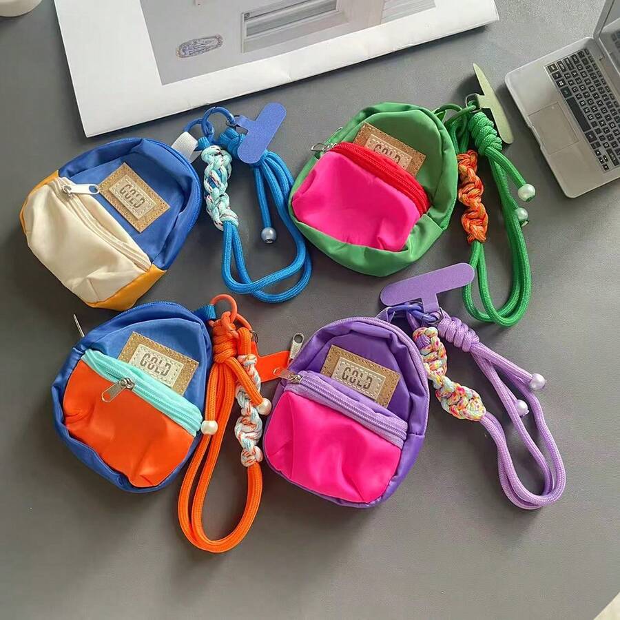 1PC Handmade Woven Twisted Knot Bag Strap Hand Rope Mesh Bag Phone Lanyard New Style Handmade Woven Small Star Short Hand Rope Colorful Acrylic Phone Charm Woven Rope Pendant Highly Attractive Cartoon Cute Portable Anti-Loss Phone Case Accessory - Knot Bag Strap - View 1