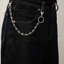Cool Minimalist Premium Metal Pants Chain Hip-Hop Punk Rock Style Bestseller Unisex - Ancient White K - View 6