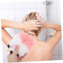 Colorful Bath Loofah Sponge, Fluffy Porous Rich Lather, Hanging Design For Quick Drying, Anti-Bacterial, Bathroom Shower Bathing Essential, Simple Versatile Design, Suitable For Adults And Children - Multicolor - View 3